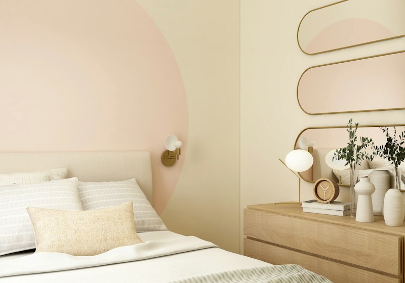Hotel-standard made bed in an Airbnb